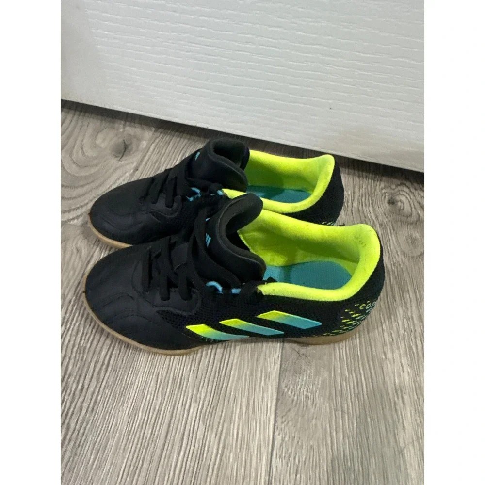 Adidas Kids Copa Sense.3 Indoor Soccer Shoes Black Neon Size 11.5K